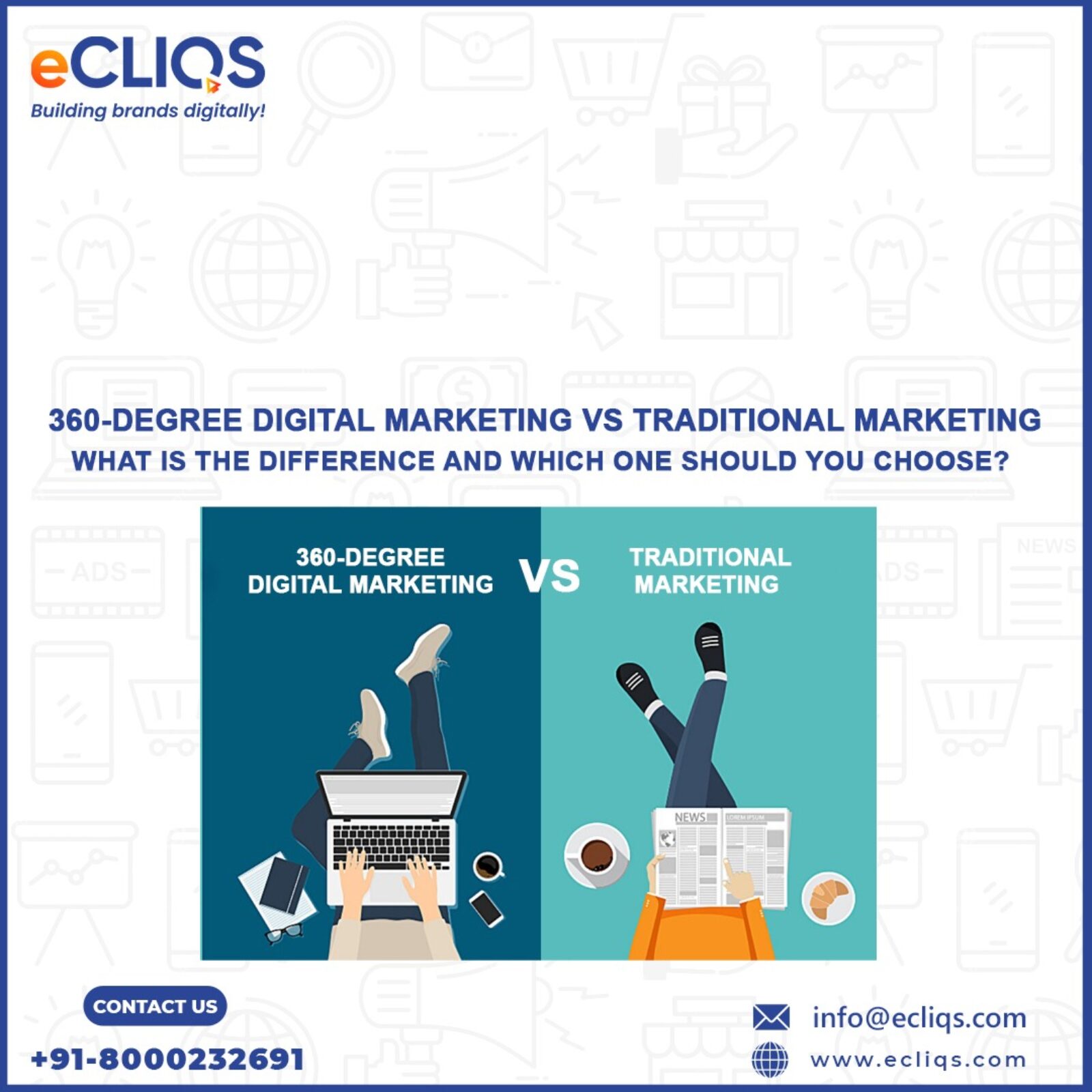 360-degree Digital Marketing Vs Traditional Marketing: What is the difference and what should you choose? 